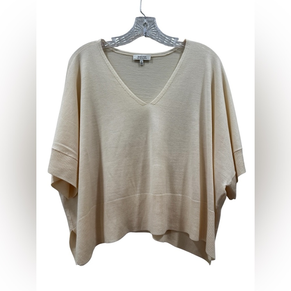 Babaton Cream Super Fine Merino Wool Sweater